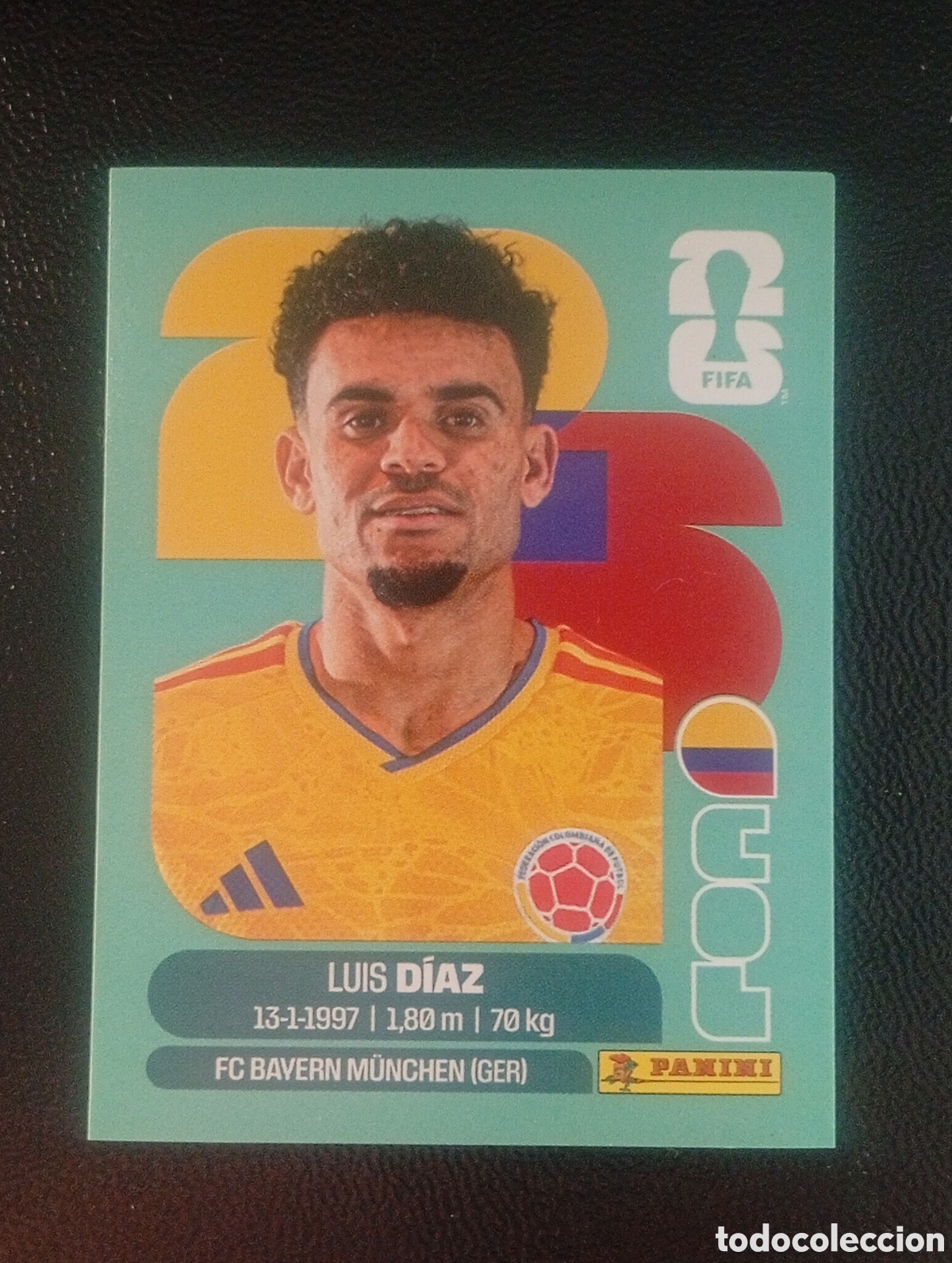 Cromos de f&uacute;tbol: COL 20 LUIS D&Iacute;AZ COLOMBIA MUNDIAL F&Uacute;TBOL 2026 FIFA WORLD CUP PANINI CROMO STICKER COL20