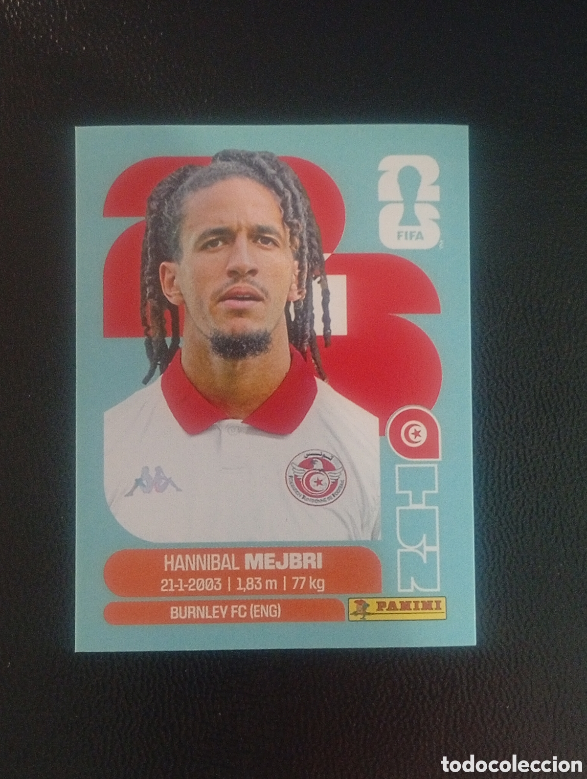 Cromos de f&uacute;tbol: TUN 14 MEJBRI TUNEZ TUNISIA MUNDIAL F&Uacute;TBOL 2026 FIFA WORLD CUP PANINI CROMO STICKER TUN14