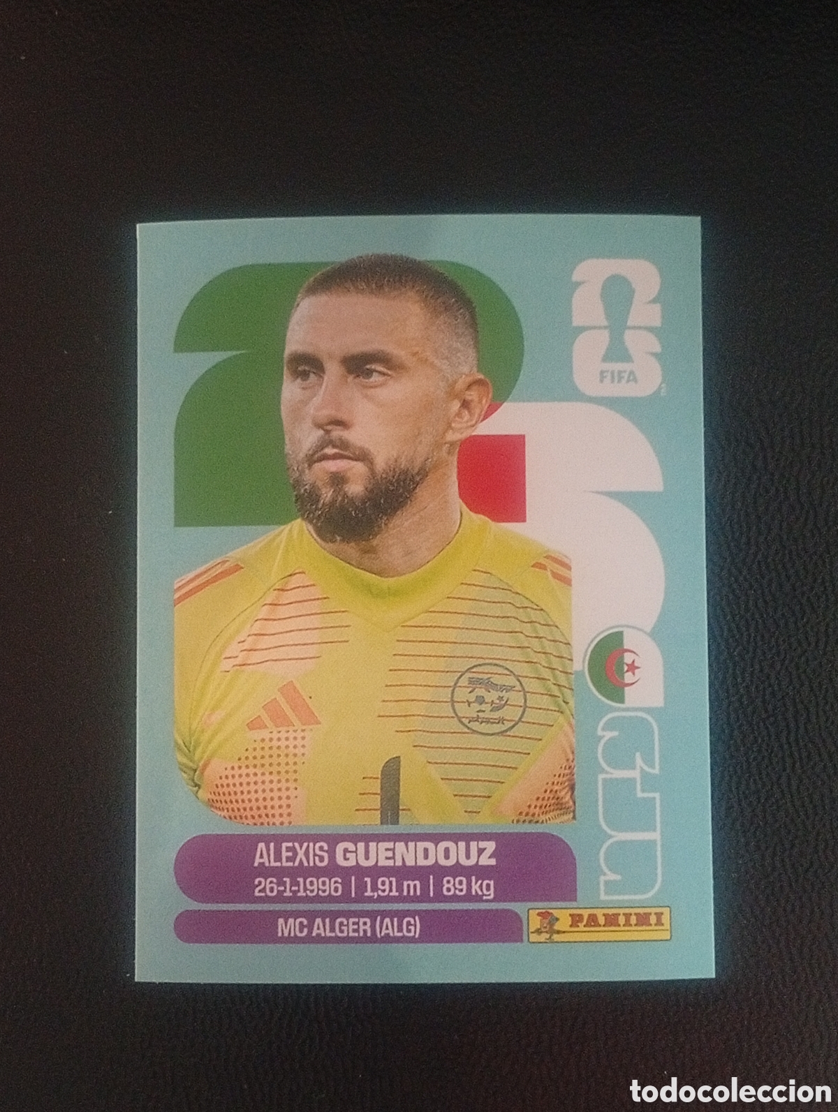 Cromos de f&uacute;tbol: ALG 2 GUENDOUZ ALGERIA MUNDIAL F&Uacute;TBOL 2026 FIFA WORLD CUP PANINI CROMO STICKER ALG2
