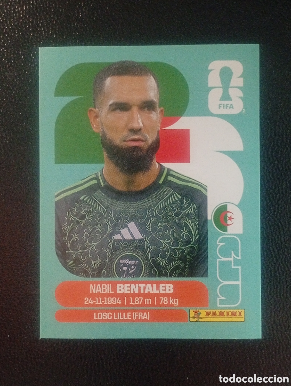 Cromos de f&uacute;tbol: ALG 12 BENTALEB ALGERIA MUNDIAL F&Uacute;TBOL 2026 FIFA WORLD CUP PANINI CROMO STICKER ALG12