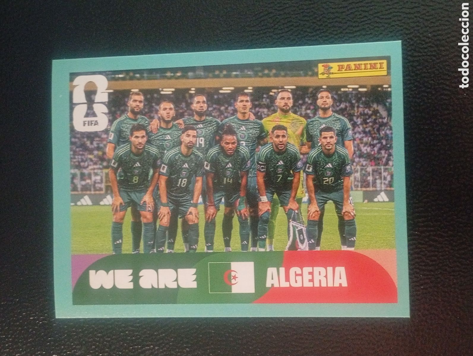 Cromos de f&uacute;tbol: ALG 13 equipo ALGERIA MUNDIAL F&Uacute;TBOL 2026 FIFA WORLD CUP PANINI CROMO STICKER ALG13