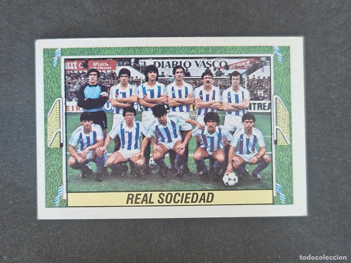 Cartes &agrave; collectionner de Football: L3 EQUIPO ALINEACION REAL SOCIEDAD LIGA ESTE 1984 1985 84 85 NUNCA PEGADO SIN PEGAR