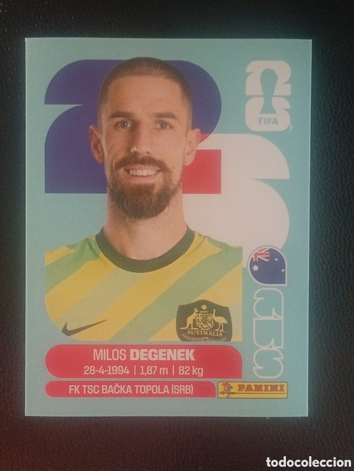Cromos de f&uacute;tbol: AUS 10 DEGENEX AUSTRALIA MUNDIAL F&Uacute;TBOL 2026 FIFA WORLD CUP PANINI CROMO STICKER AUS10