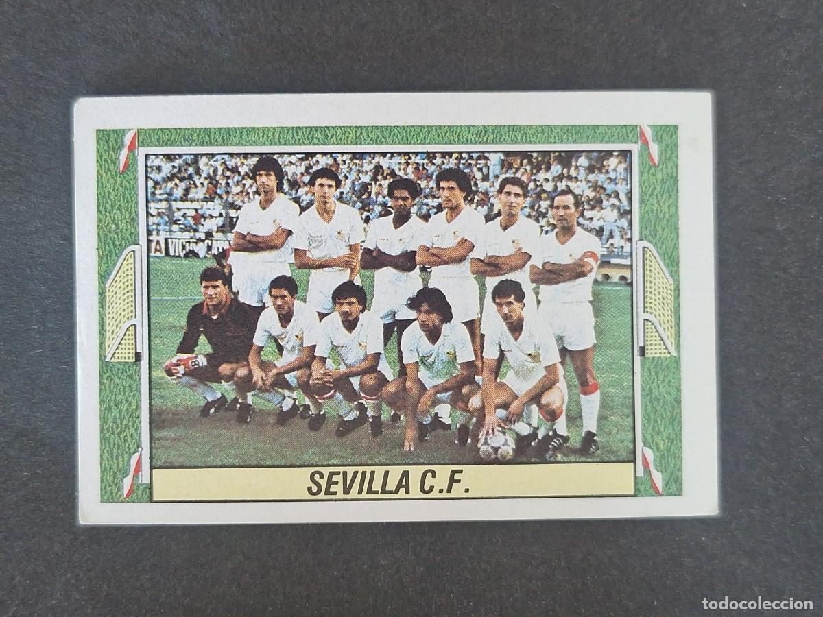 Cromos de f&uacute;tbol: L3 EQUIPO ALINEACION SEVILLA C. F. LIGA ESTE 1984 1985 84 85 NUNCA PEGADO SIN PEGAR