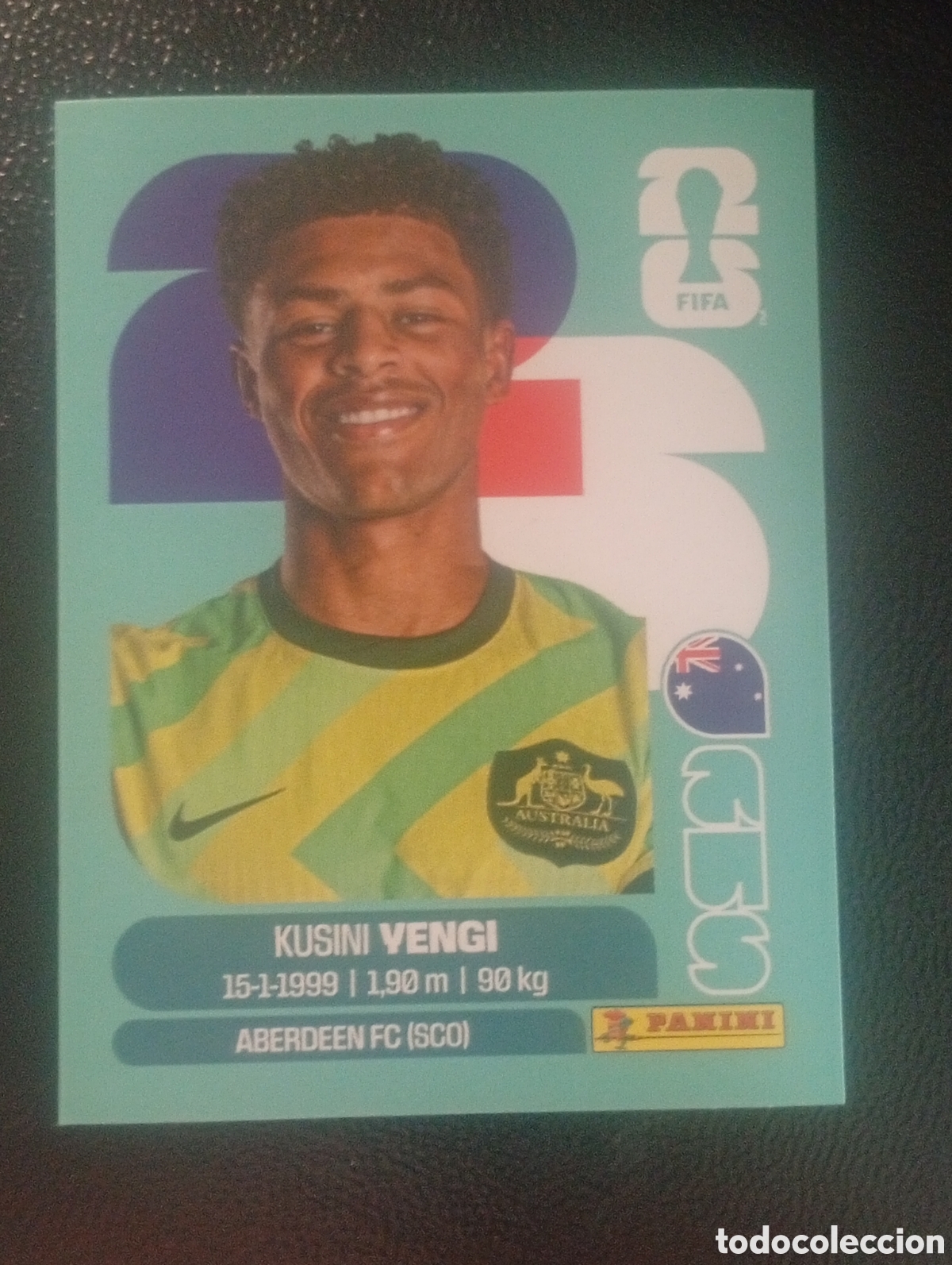 Cromos de f&uacute;tbol: AUS 18 VENGI AUSTRALIA MUNDIAL F&Uacute;TBOL 2026 FIFA WORLD CUP PANINI CROMO STICKER AUS18