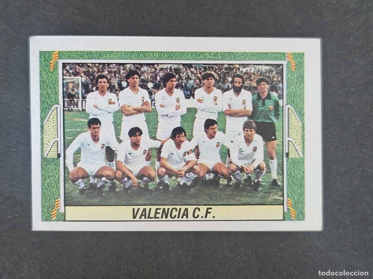 Cromos de f&uacute;tbol: L3 EQUIPO ALINEACION VALENCIA C. F. LIGA ESTE 1984 1985 84 85 NUNCA PEGADO SIN PEGAR