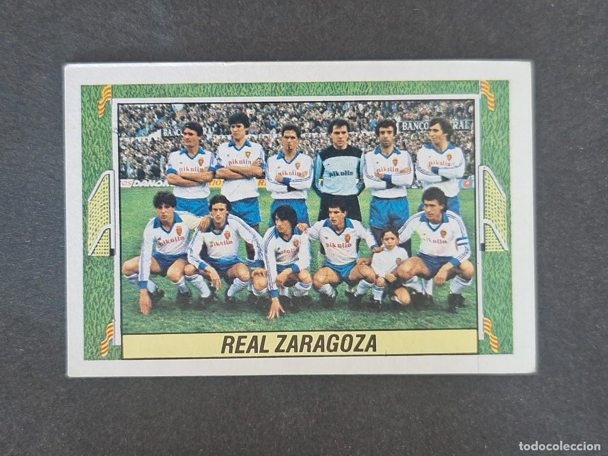 Cromos de f&uacute;tbol: L3 EQUIPO ALINEACION REAL ZARAGOZA LIGA ESTE 1984 1985 84 85 NUNCA PEGADO SIN PEGAR