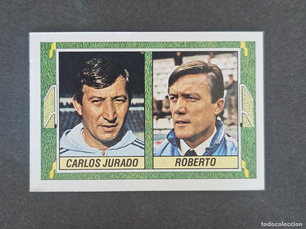 Cromos de f&uacute;tbol: L3 CARLOS JURADO - ROBERTO ENTRENADORES LIGA ESTE 1984 1985 84 85 NUNCA PEGADO SIN PEGAR