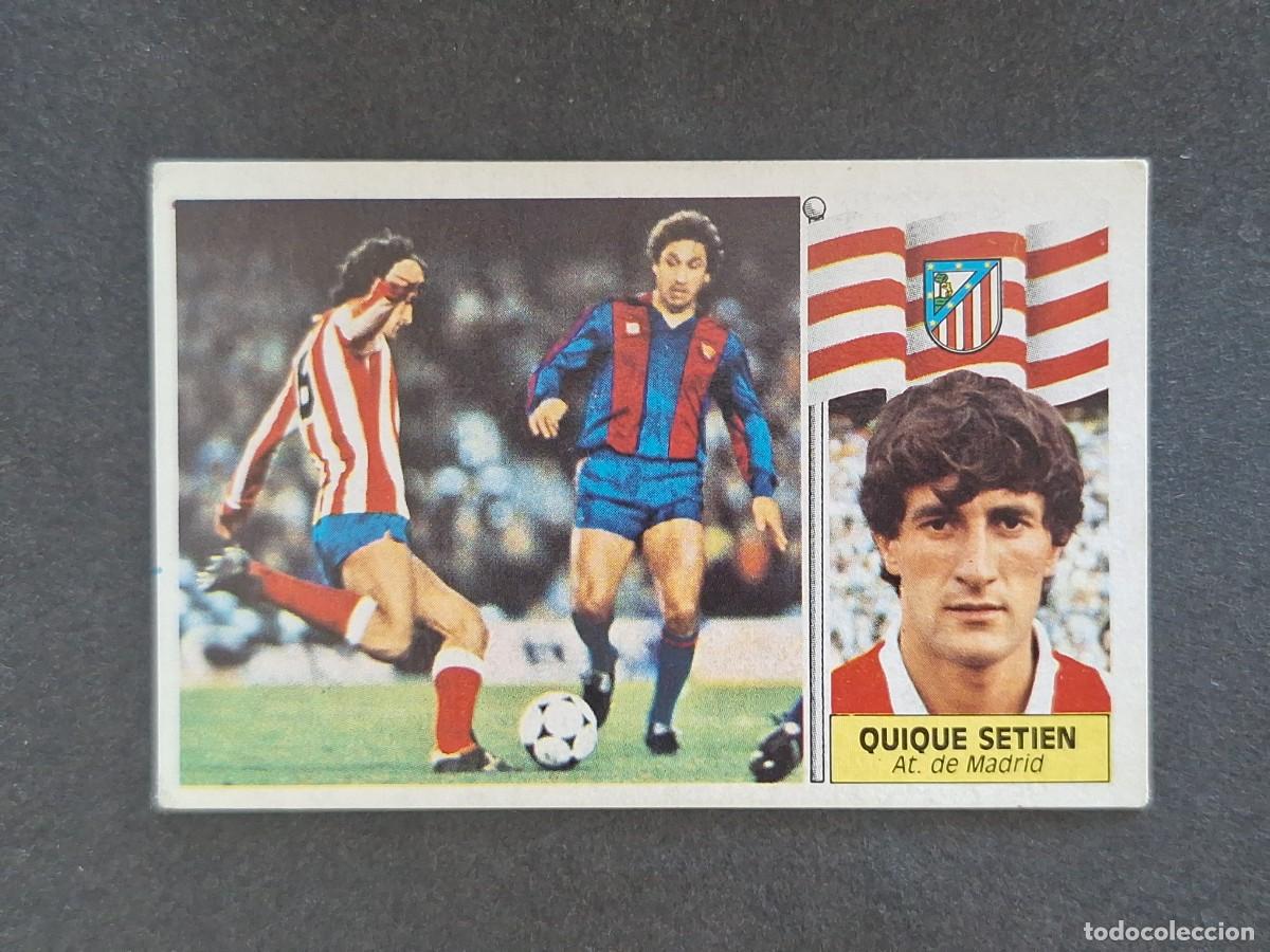 Cromos de f&uacute;tbol: L3 QUIQUE SETIEN ATLETICO DE MADRID LIGA ESTE 1986 1987 86 87 NUNCA PEGADO SIN PEGAR