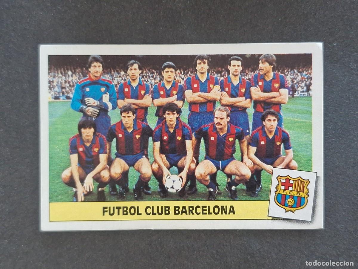 Fu&szlig;ball-Sticker: L3 EQUIPO ALINEACION F. C. BARCELONA LIGA ESTE 1986 1987 86 87 NUNCA PEGADO SIN PEGAR