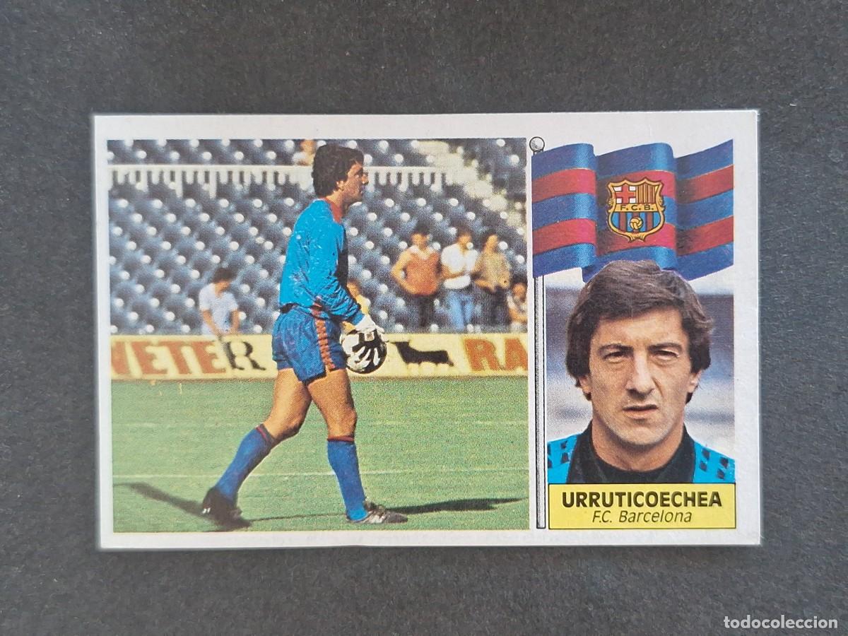 Cromos de f&uacute;tbol: L3 URRUTICOECHEA F. C. BARCELONA LIGA ESTE 1986 1987 86 87 NUNCA PEGADO SIN PEGAR