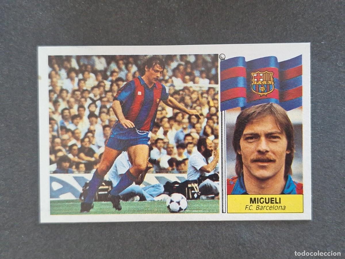 Cromos de f&uacute;tbol: L3 MIGUELI F. C. BARCELONA LIGA ESTE 1986 1987 86 87 NUNCA PEGADO SIN PEGAR