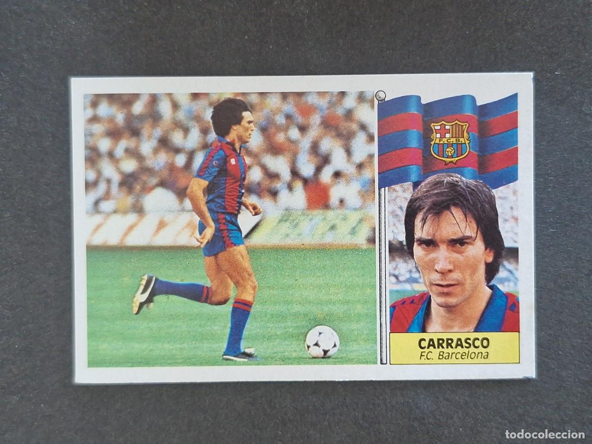 Cromos de f&uacute;tbol: L3 CARRASCO F. C. BARCELONA LIGA ESTE 1986 1987 86 87 NUNCA PEGADO SIN PEGAR