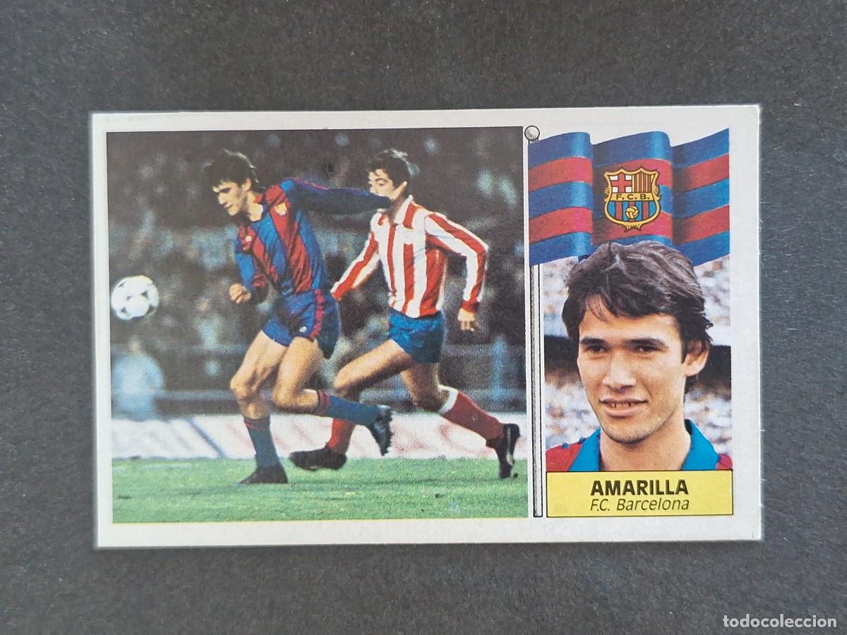 Cromos de f&uacute;tbol: L3 AMARILLA F. C. BARCELONA LIGA ESTE 1986 1987 86 87 NUNCA PEGADO SIN PEGAR