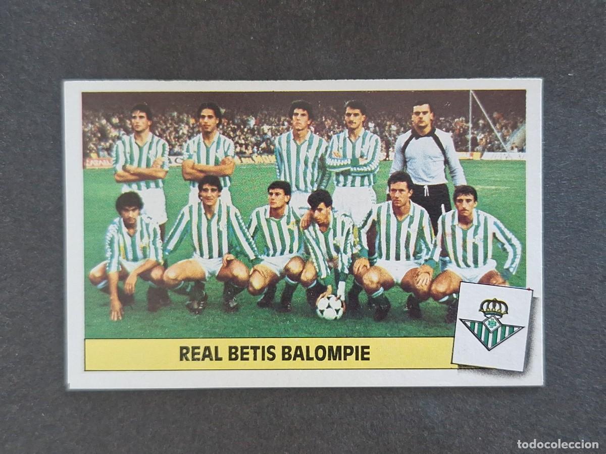 Cromos de f&uacute;tbol: L3 EQUIPO ALINEACION REAL BETIS BALOMPIE LIGA ESTE 1986 1987 86 87 NUNCA PEGADO SIN PEGAR