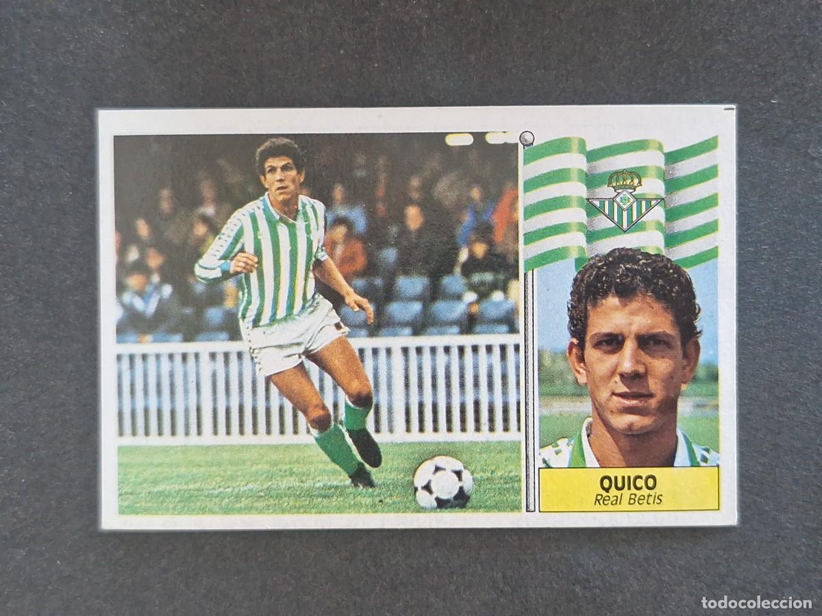 Cromos de f&uacute;tbol: L3 QUICO REAL BETIS BALOMPIE LIGA ESTE 1986 1987 86 87 NUNCA PEGADO SIN PEGAR
