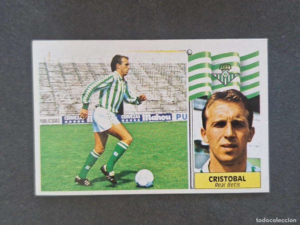 Cromos de f&uacute;tbol: L3 CRISTOBAL REAL BETIS BALOMPIE LIGA ESTE 1986 1987 86 87 NUNCA PEGADO SIN PEGAR