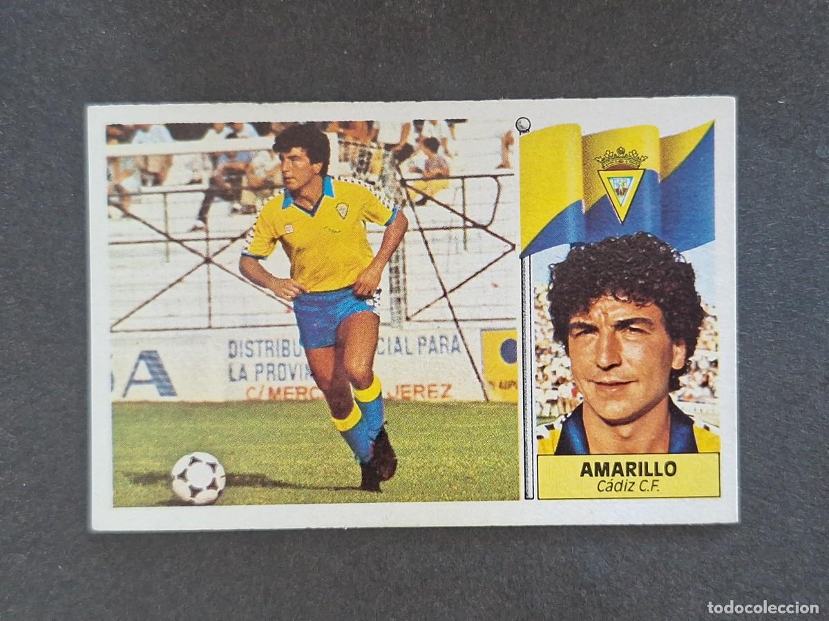 Cromos de f&uacute;tbol: L3 AMARILLO CADIZ C. F. LIGA ESTE 1986 1987 86 87 NUNCA PEGADO SIN PEGAR