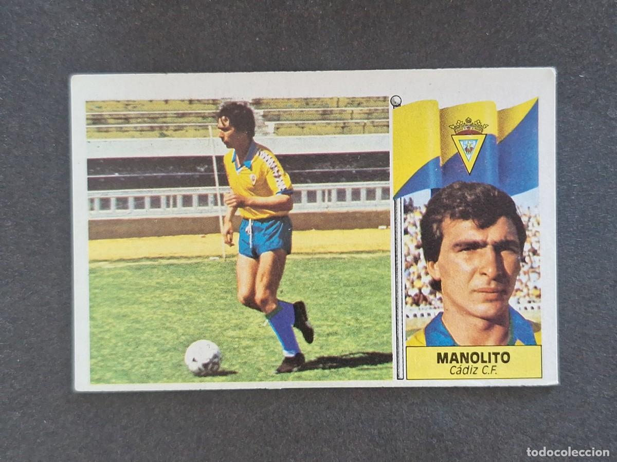 Cromos de f&uacute;tbol: L3 MANOLITO CADIZ C. F. LIGA ESTE 1986 1987 86 87 NUNCA PEGADO SIN PEGAR
