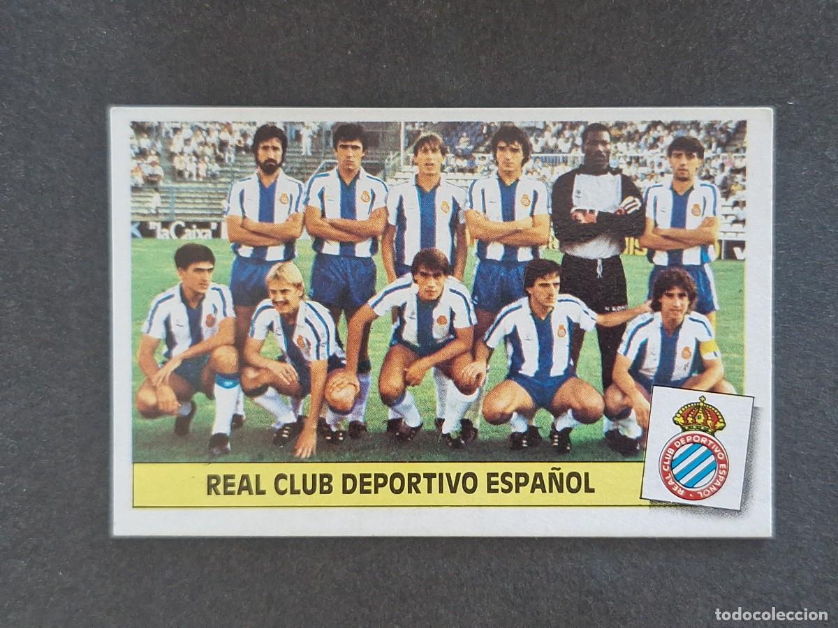 Cartes &agrave; collectionner de Football: L3 EQUIPO ALINEACION R. C. D. ESPA&Ntilde;OL LIGA ESTE 1986 1987 86 87 NUNCA PEGADO SIN PEGAR