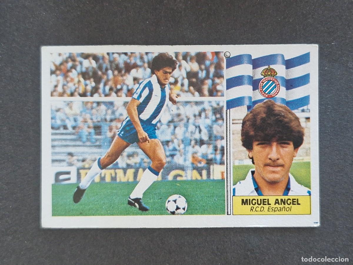 Cartes &agrave; collectionner de Football: L3 MIGUEL ANGEL R. C. D. ESPA&Ntilde;OL LIGA ESTE 1986 1987 86 87 NUNCA PEGADO SIN PEGAR
