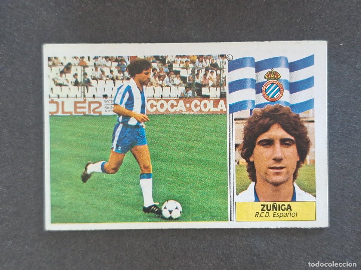 Cromos de f&uacute;tbol: L3 ZU&Ntilde;IGA R. C. D. ESPA&Ntilde;OL LIGA ESTE 1986 1987 86 87 NUNCA PEGADO SIN PEGAR