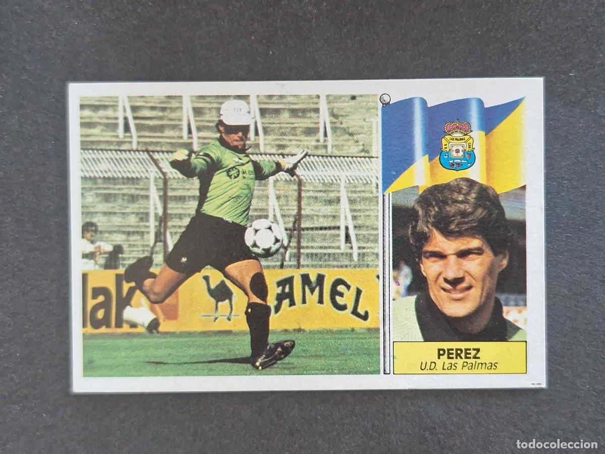 Cromos de f&uacute;tbol: L3 PEREZ U. D. LAS PALMAS LIGA ESTE 1986 1987 86 87 NUNCA PEGADO SIN PEGAR