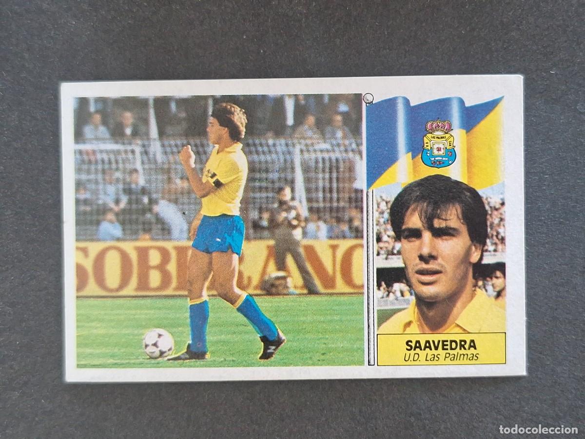 Cromos de f&uacute;tbol: L3 SAAVEDRA U. D. LAS PALMAS LIGA ESTE 1986 1987 86 87 NUNCA PEGADO SIN PEGAR