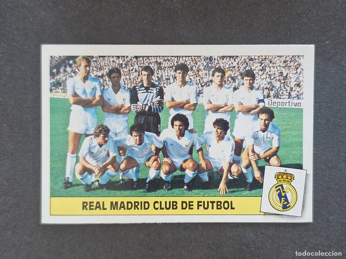 Cromos de f&uacute;tbol: L3 EQUIPO ALINEACION REAL MADRID LIGA ESTE 1986 1987 86 87 NUNCA PEGADO SIN PEGAR