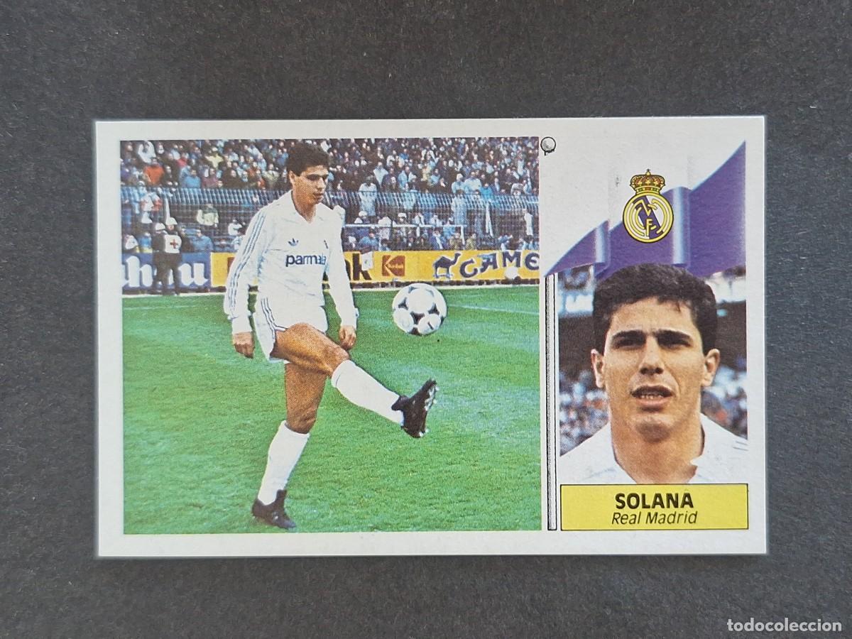 Cromos de f&uacute;tbol: L3 SOLANA REAL MADRID LIGA ESTE 1986 1987 86 87 NUNCA PEGADO SIN PEGAR