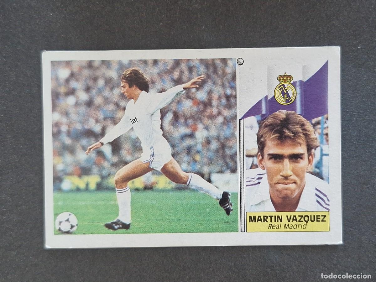 Cromos de f&uacute;tbol: L3 MARTIN VAZQUEZ REAL MADRID LIGA ESTE 1986 1987 86 87 NUNCA PEGADO SIN PEGAR