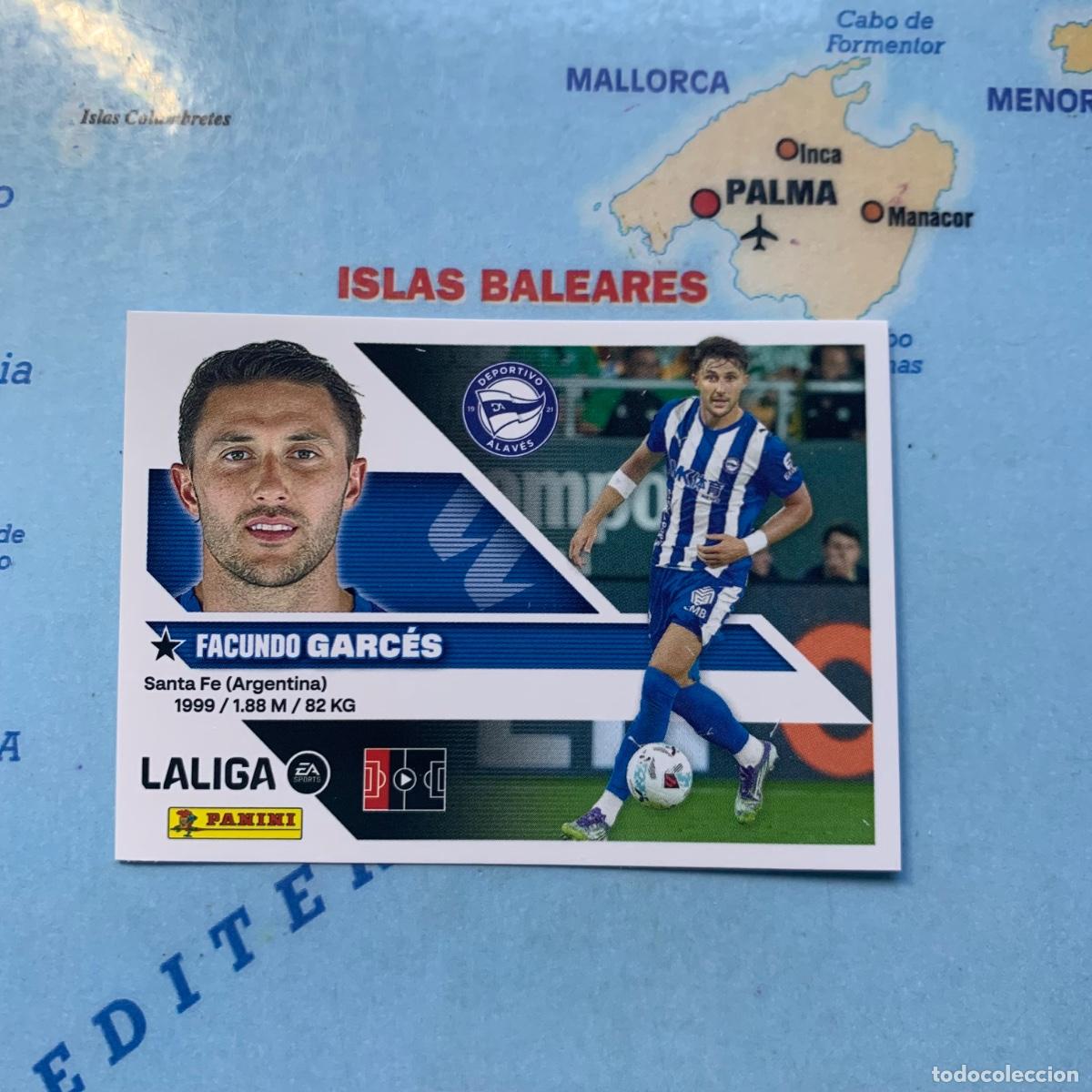 Cromos de f&uacute;tbol: Facundo Garc&eacute;s coloca n&uacute;mero 8 Bis Del Alaves cromo de la liga este 26-27 2026-2027