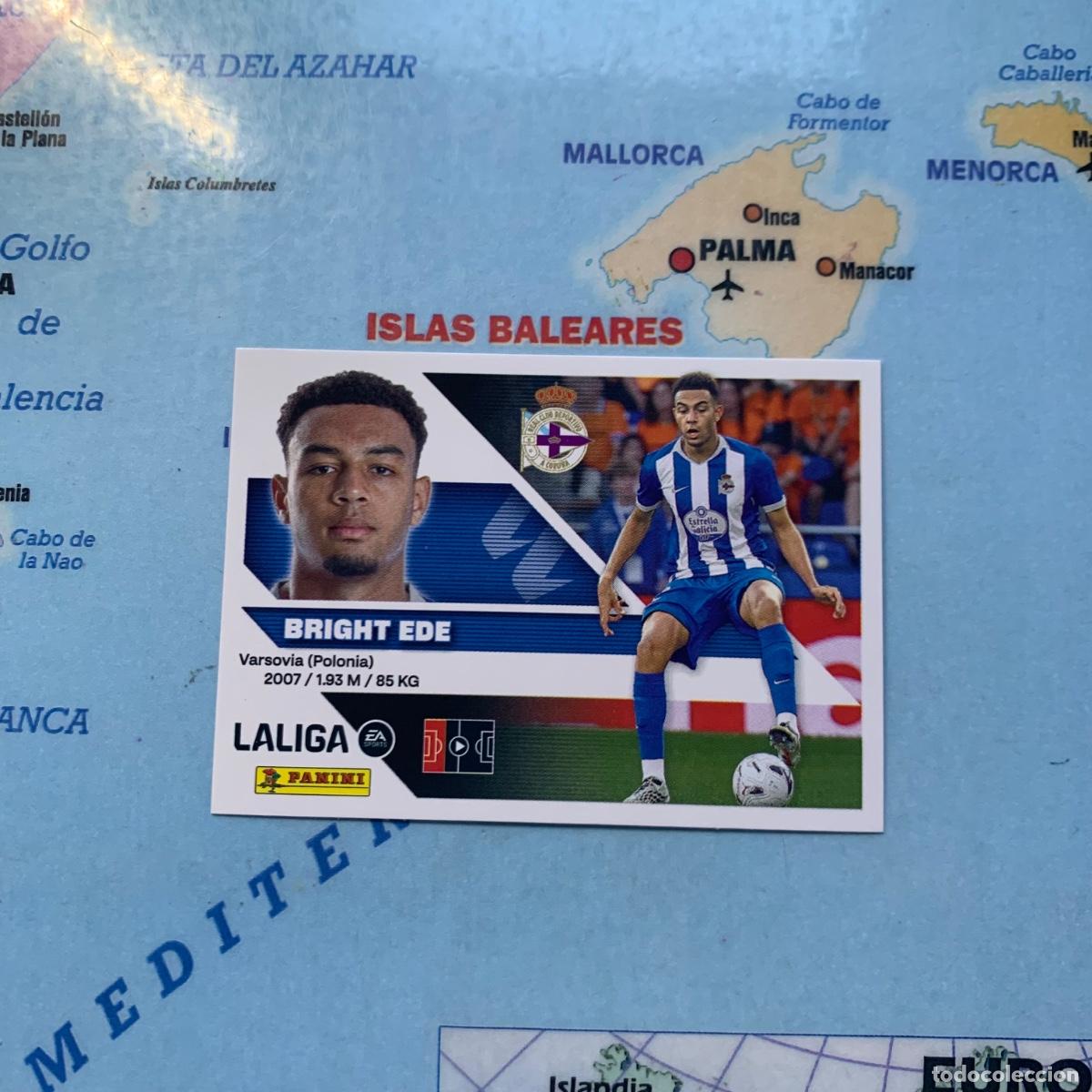 Cromos de f&uacute;tbol: Brigth Ede coloca n&uacute;mero 8 Bis Del Deportivo de La Coru&ntilde;a cromo de la liga este 26-27 2026-2027