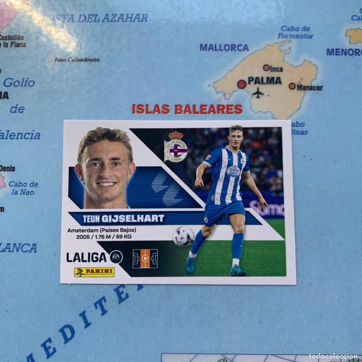Cromos de f&uacute;tbol: Gijselhart coloca n&uacute;mero 14 Bis Del Deportivo de La Coru&ntilde;a cromo de la liga este 26-27 2026-2027