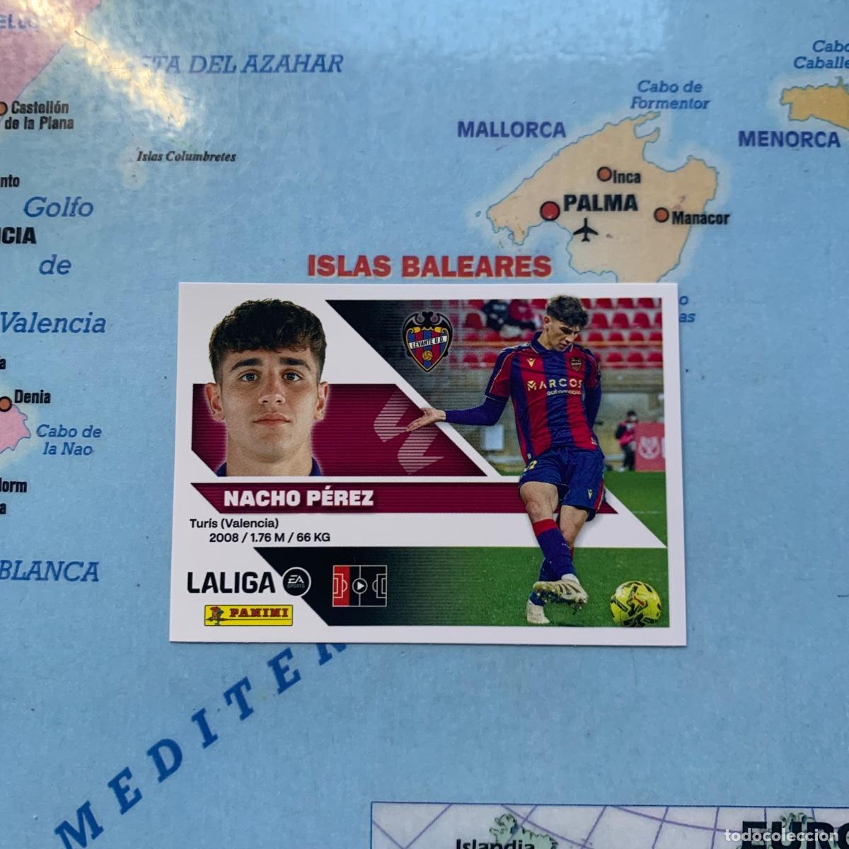 Cromos de f&uacute;tbol: Nacho Perez coloca n&uacute;mero 6 Bis Del levante cromo de la liga este 26-27 2026-2027