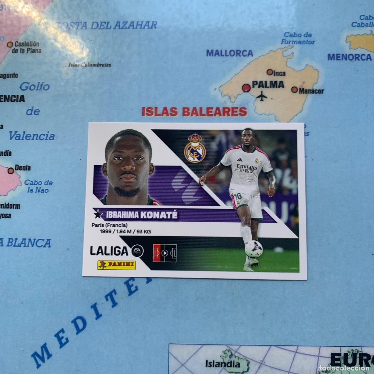 Cromos de f&uacute;tbol: Konate coloca n&uacute;mero 7 Bis Del Real Madrid cromo de la liga este 26-27 2026-2027