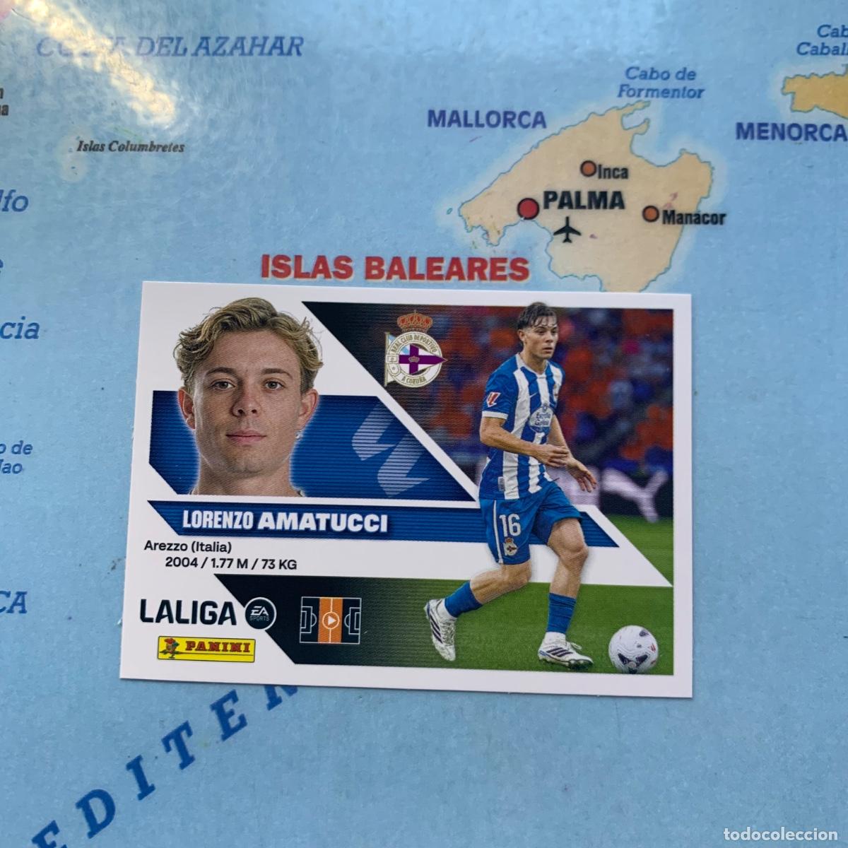 Cromos de f&uacute;tbol: Amatucci &uacute;ltimo fichaje n&uacute;mero 22 del Deportivo de La Coru&ntilde;a cromo de la liga este 26-27 2026-2027