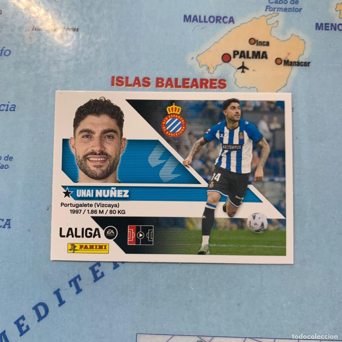 Cromos de f&uacute;tbol: Nu&ntilde;ez &uacute;ltimo fichaje n&uacute;mero 27 del Espa&ntilde;ol cromo de la liga este 26-27 2026-2027