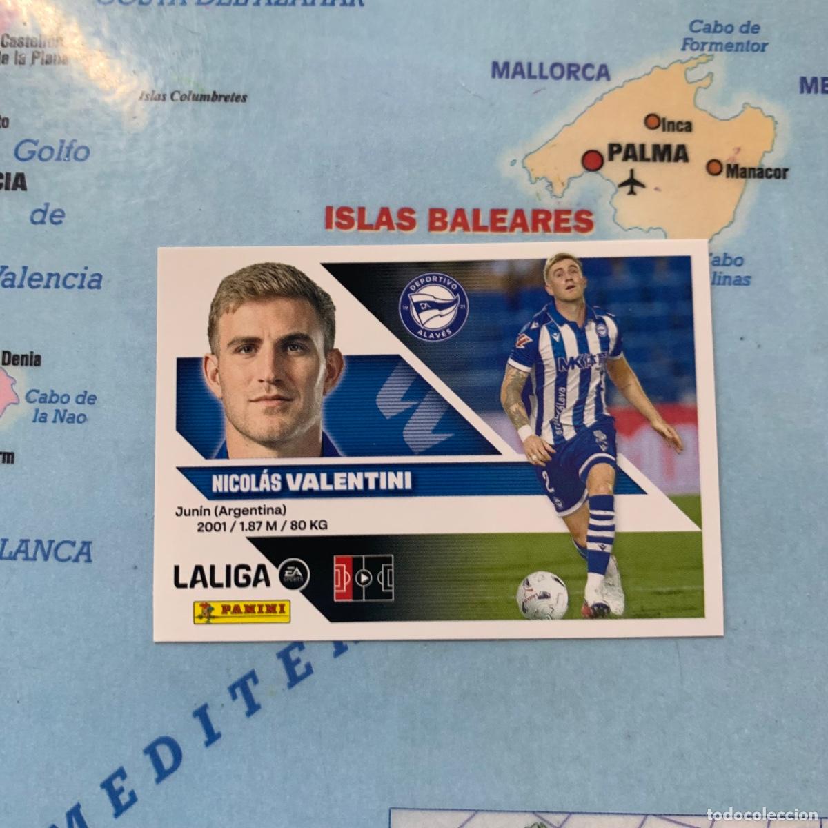 Cromos de f&uacute;tbol: Valentini &uacute;ltimo fichaje n&uacute;mero 30 Del Alaves cromo de la liga este 26-27 2026-2027