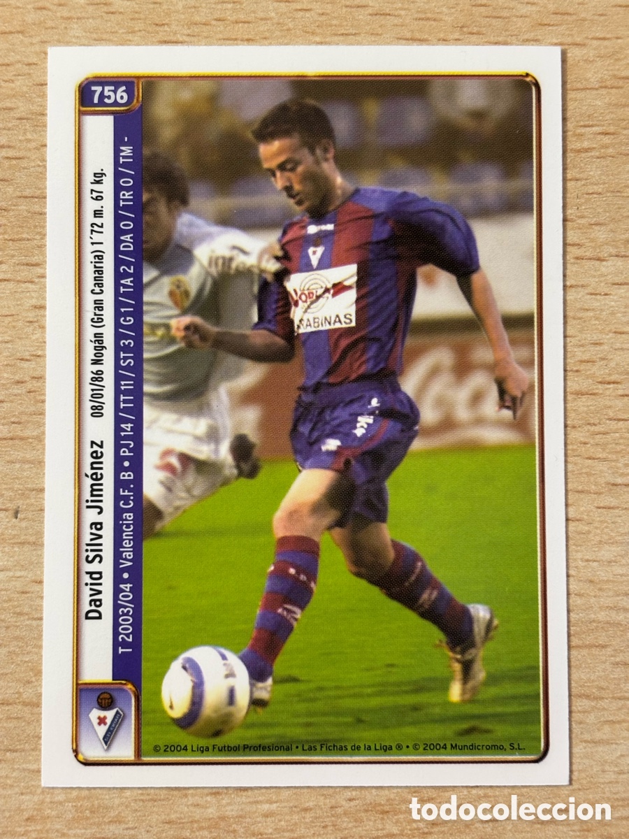 Cromos de f&uacute;tbol: # 756 David Silva Eibar rookie card Mundicromo 2005 perfecto Mint condition Manchester City Valencia