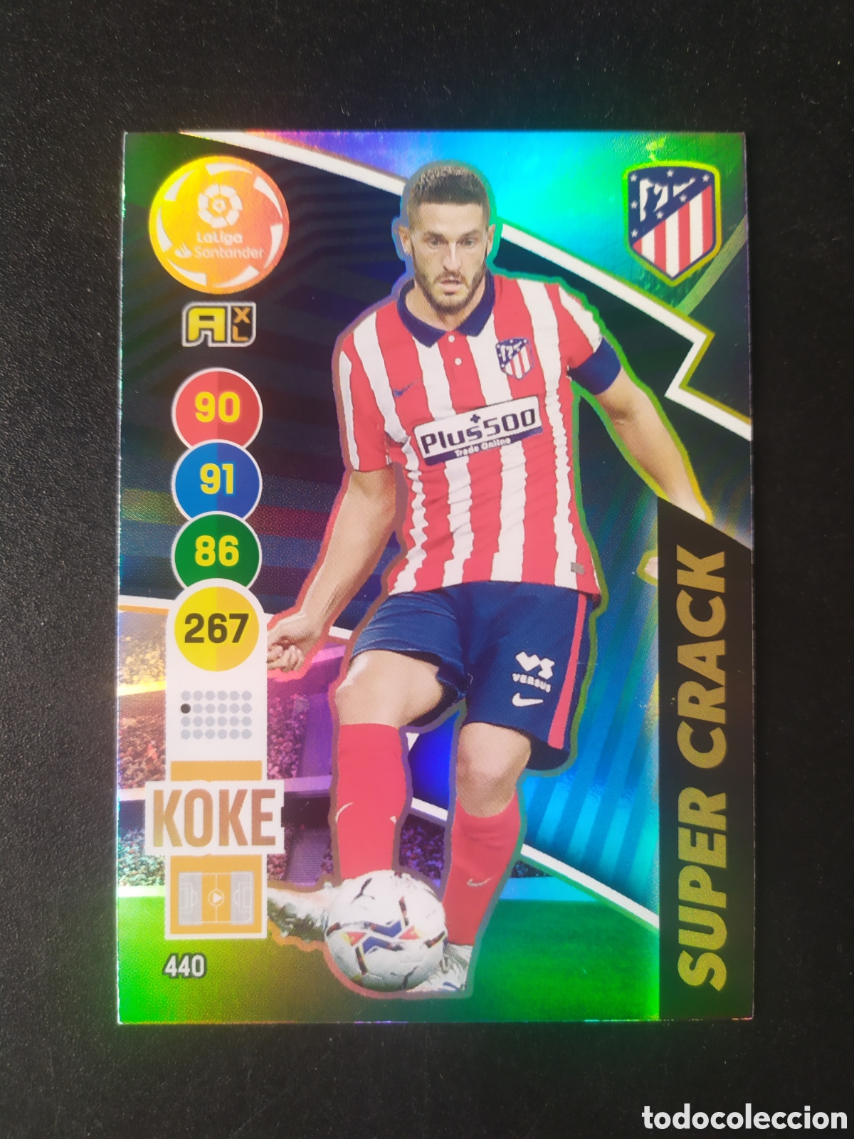 Cromos de f&uacute;tbol: Adrenalyn 2020 2021 20 21 panini Koke super crack n&deg; 440 Atl&eacute;tico Madrid