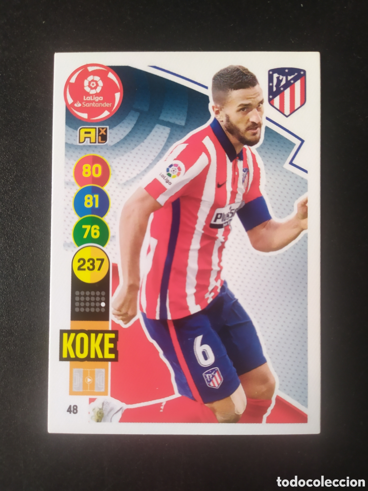Cromos de f&uacute;tbol: Adrenalyn 2020 2021 20 21 panini Koke n&deg; 48 Atl&eacute;tico Madrid