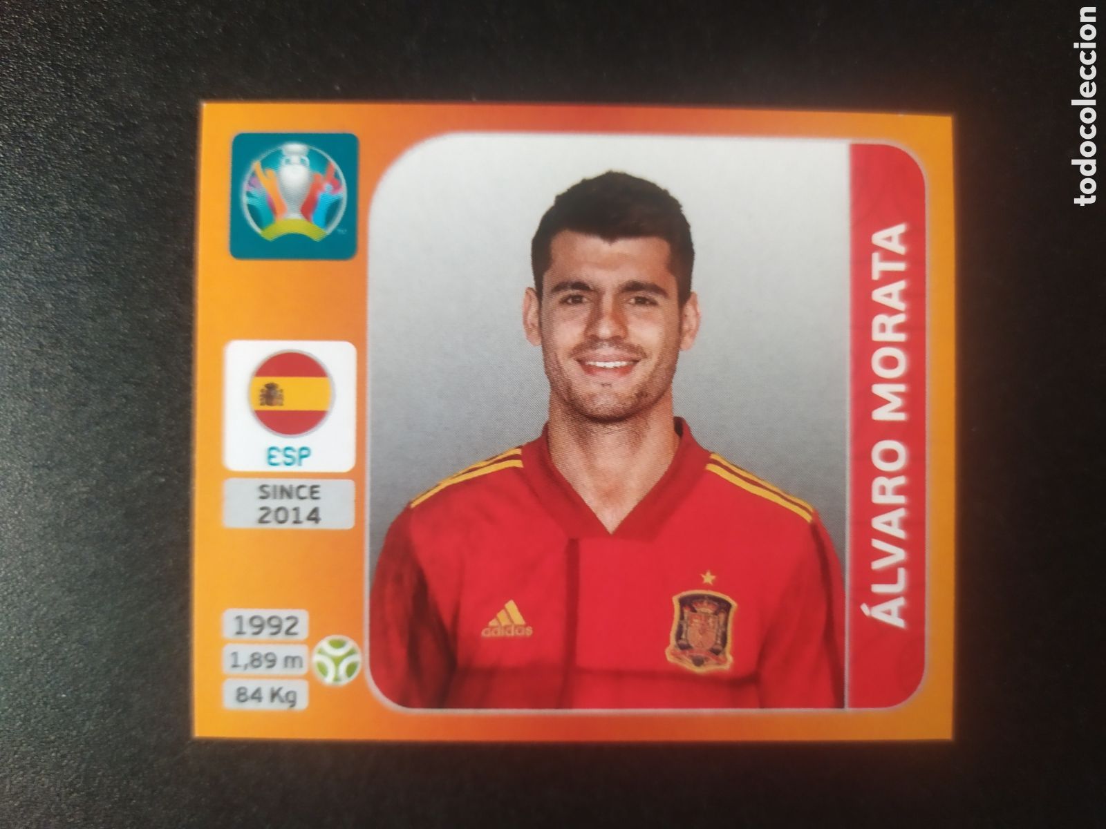 Cromos de f&uacute;tbol: UEFA euro 2020 tournament edition panini Alvaro Morata n&deg; 530 Espa&ntilde;a