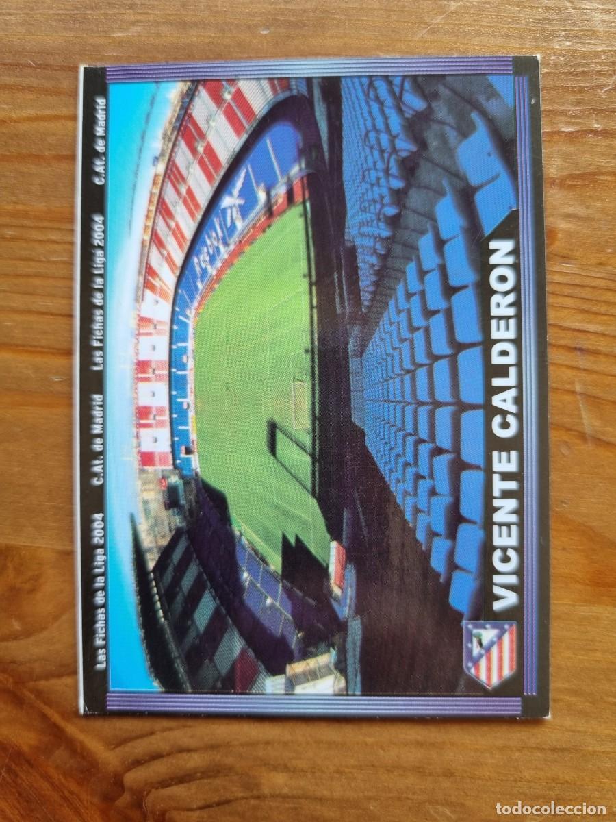 Fu&szlig;ball-Sticker: 299 VICENTE CALDER&Oacute;N (Atl&eacute;tico de Madrid). Las Fichas de la Liga 2003 2004 03 04 (Mundicromo)