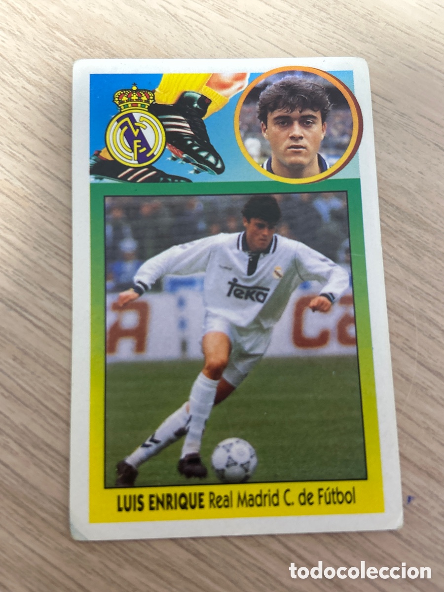 Cromos de f&uacute;tbol: LUIS ENRIQUE REAL MADRID ADHESIVO LIGA ESTE 1993 1994 93 94 NUNCA PEGADO SIN PEGAR