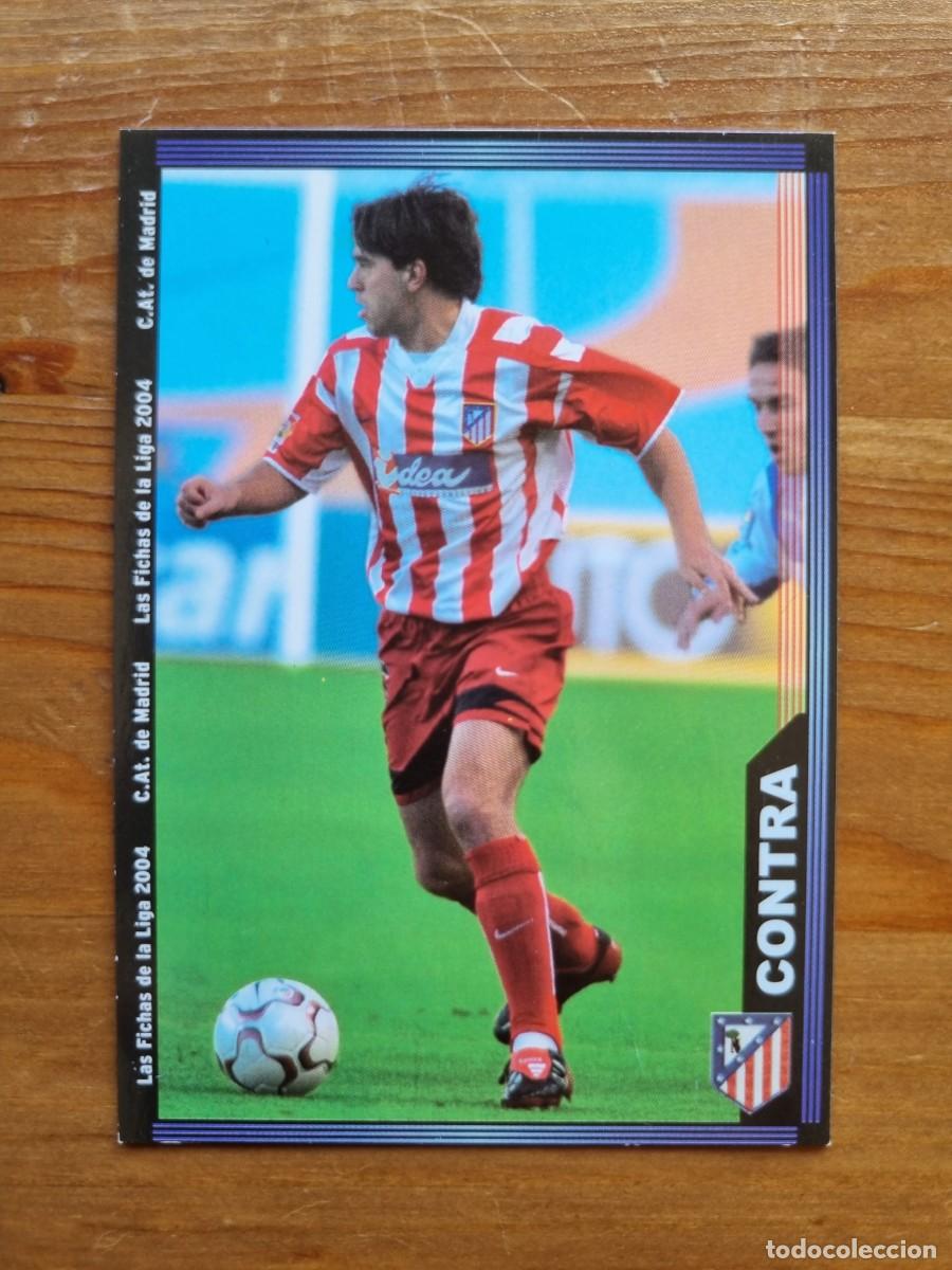 Cromos de f&uacute;tbol: 303 CONTRA (Atl&eacute;tico de Madrid). Las Fichas de la Liga 2003 2004 03 04 (Mundicromo)