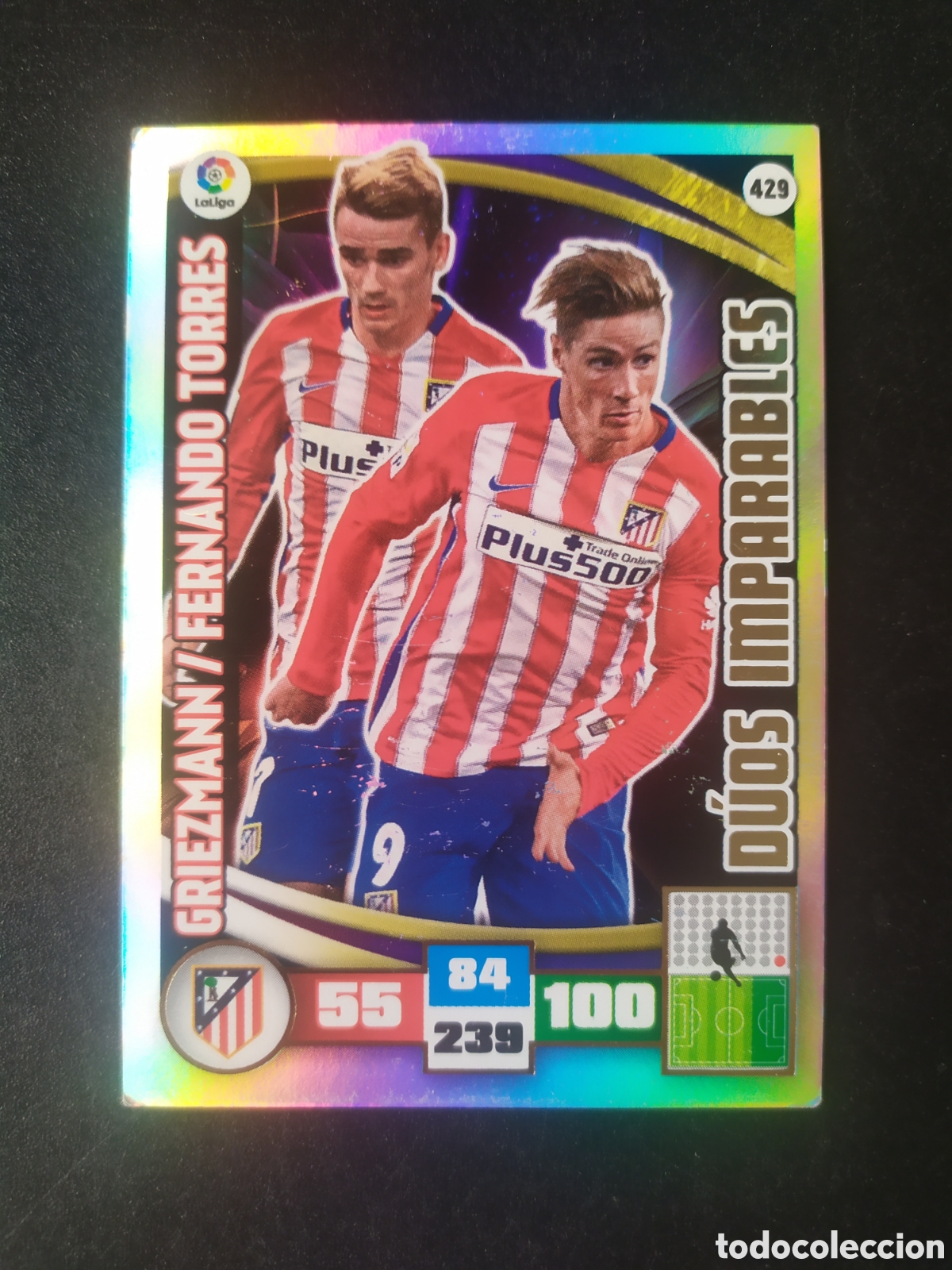 Cromos de f&uacute;tbol: Adrenalyn 2015 2016 15 16 panini Griezmann Fernando Torres duos imparables n&deg; 429 Atl&eacute;tico Madrid