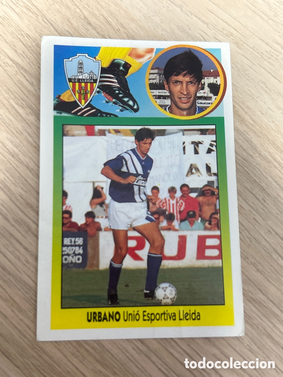 Cromos de f&uacute;tbol: URBANO U. E. LLEIDA COLOCA ADHESIVO LIGA ESTE 1993 1994 93 94 NUNCA PEGADO SIN PEGAR