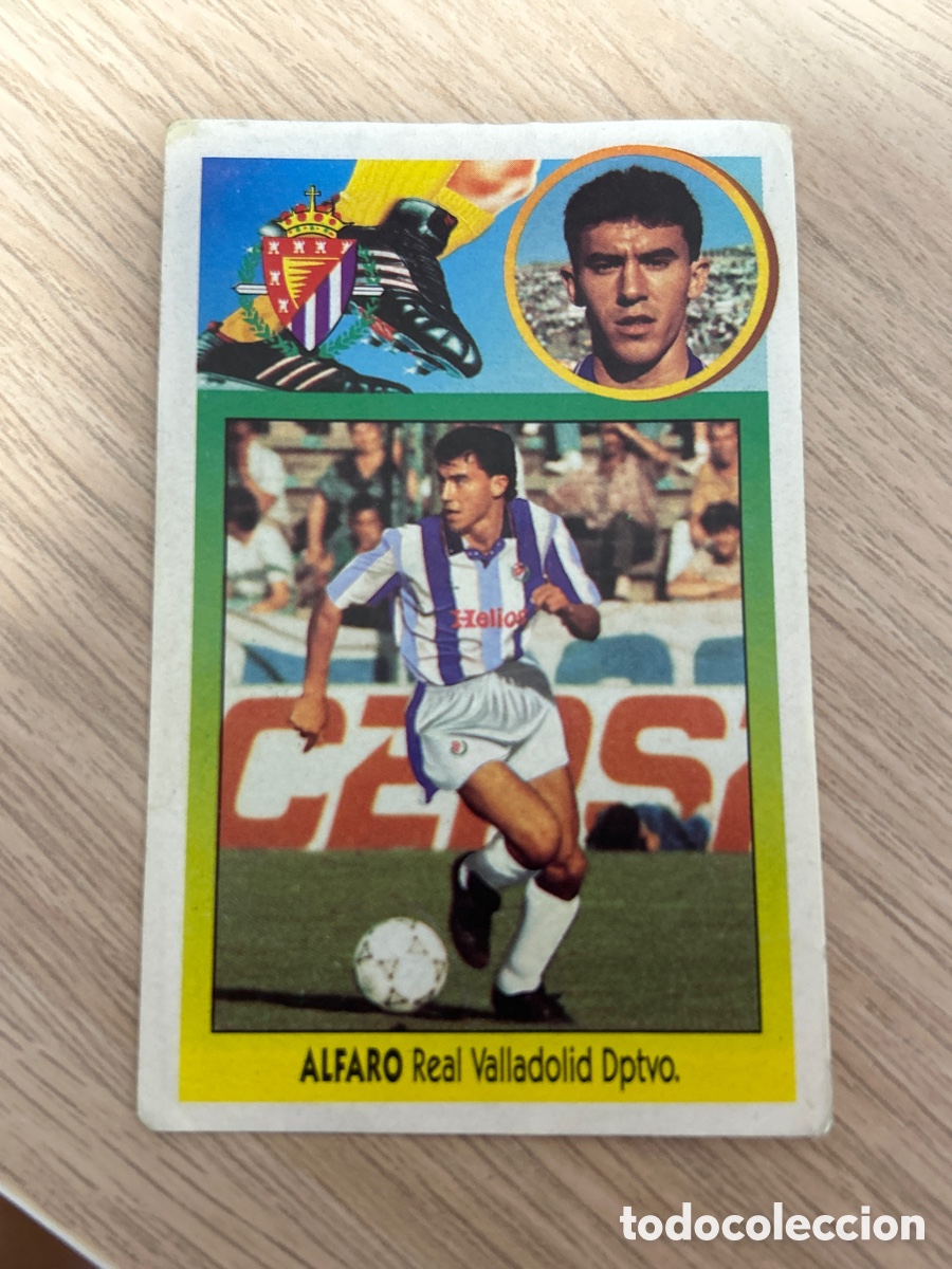 Cromos de f&uacute;tbol: ALFARO VALLADOLID COLOCA ADHESIVO LIGA ESTE 1993 1994 93 94 NUNCA PEGADO SIN PEGAR