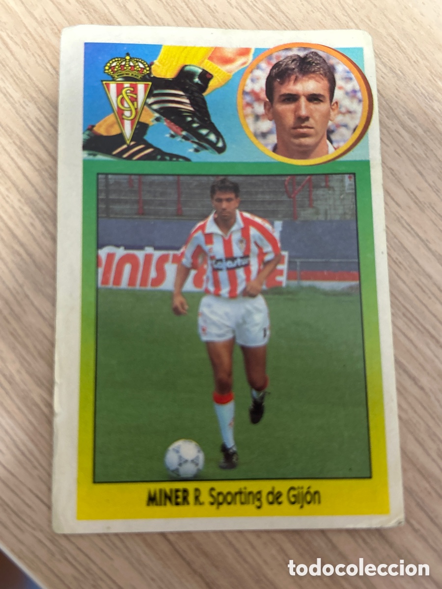 Cromos de f&uacute;tbol: MINER SPORTING GIJON FICHAJE 35 ADHESIVO LIGA ESTE 1993 1994 93 94 NUNCA PEGADO SIN PEGAR